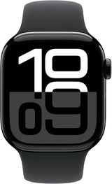 Apple Watch Series 10 GPS 42mm Smartwatch - Jet Black Sport Band - S/M
