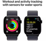 Apple Watch Series 10 GPS 42mm Sports Smartwatch - Jet Black/Carbon Neutral