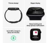 Apple Watch Series 10 GPS 46mm One Size Smartwatch - Jet Black Sport Loop