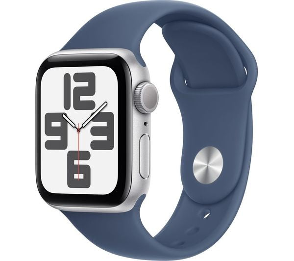 Apple Watch SE Gen 2 GPS 40mm Smartwatch - S/M - Silver/Denim Sport Band