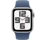 Apple Watch SE Gen 2 GPS 40mm Smartwatch - S/M - Silver/Denim Sport Band