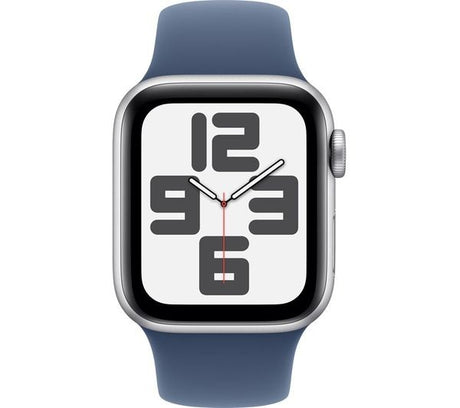 Apple Watch SE Gen 2 GPS 40mm Smartwatch - S/M - Silver/Denim Sport Band