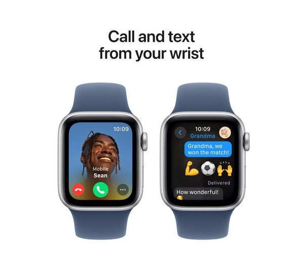 Apple Watch SE Gen 2 GPS 40mm Smartwatch - S/M - Silver/Denim Sport Band