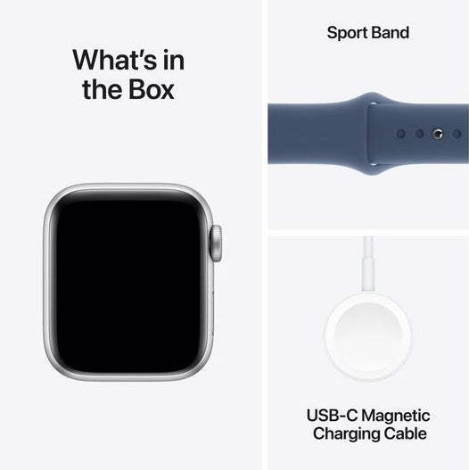 Apple Watch SE Gen 2 GPS 40mm Smartwatch - S/M - Silver/Denim Sport Band