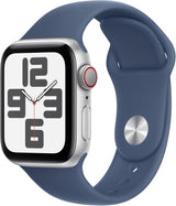 Apple Watch SE GPS+Cellular 40mm Smartwatch - S/M - Silver/Denim Sport Band