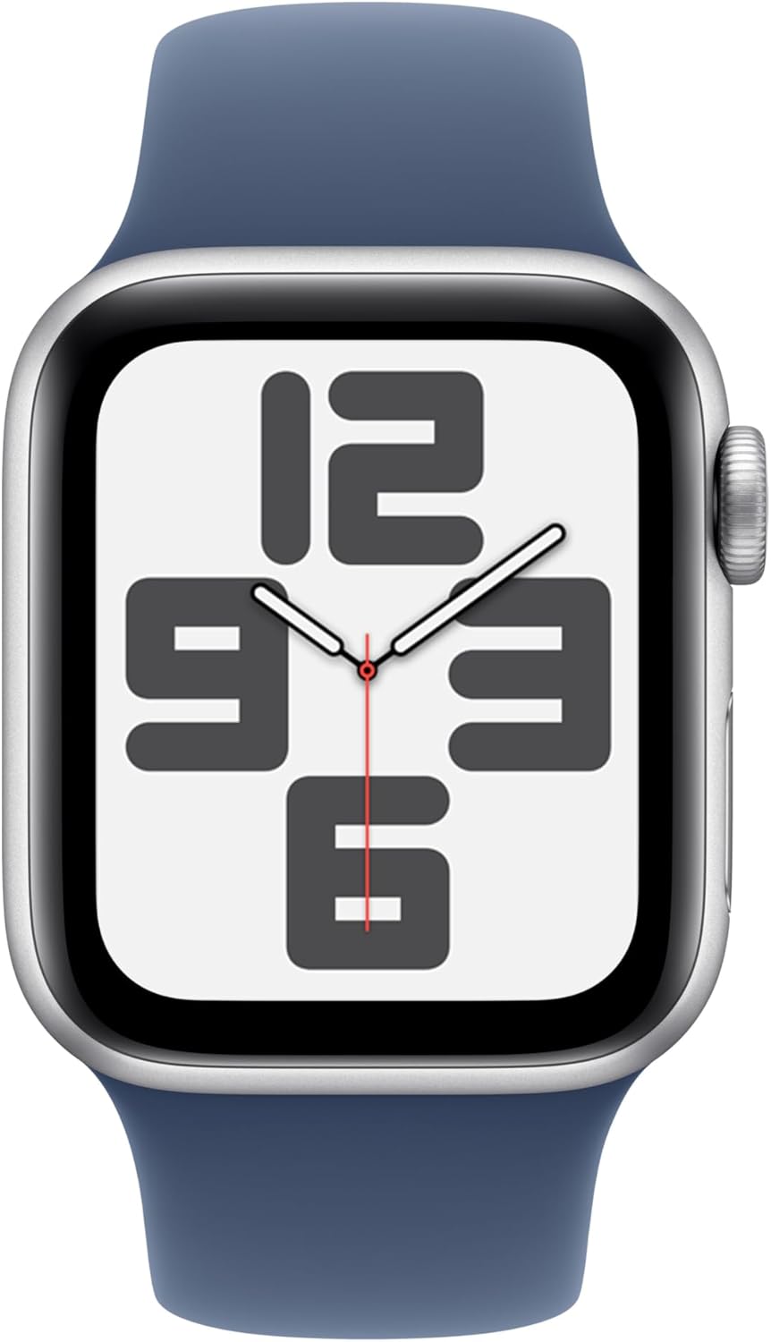 Apple Watch SE GPS+Cellular 40mm Smartwatch - S/M - Silver/Denim Sport Band