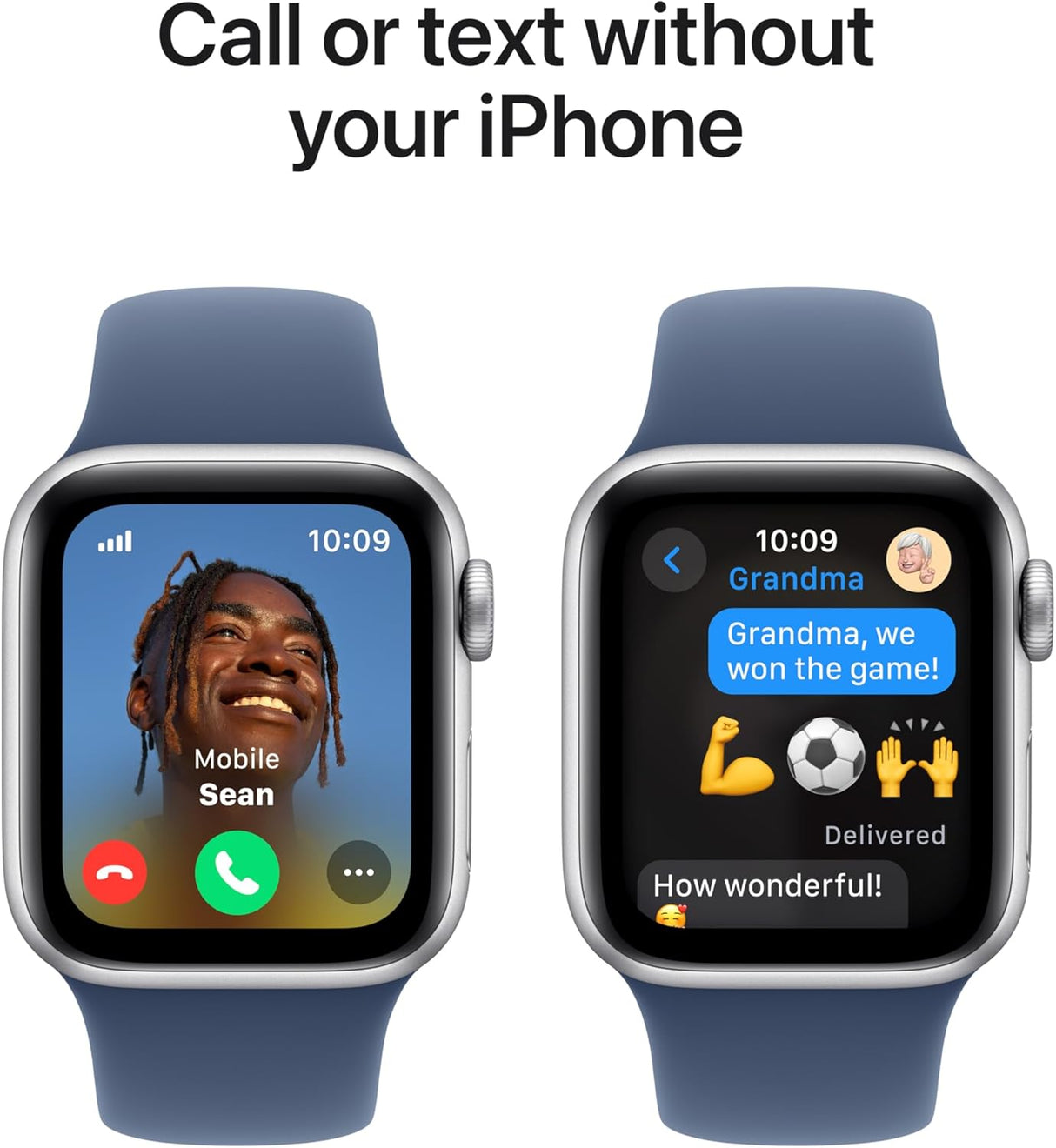 Apple Watch SE GPS+Cellular 40mm Smartwatch - S/M - Silver/Denim Sport Band