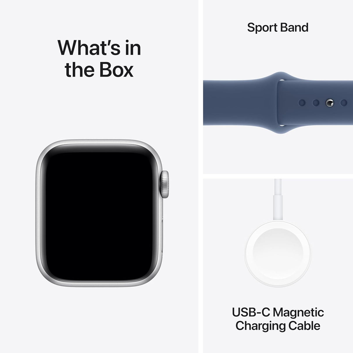 Apple Watch SE GPS+Cellular 40mm Smartwatch - S/M - Silver/Denim Sport Band