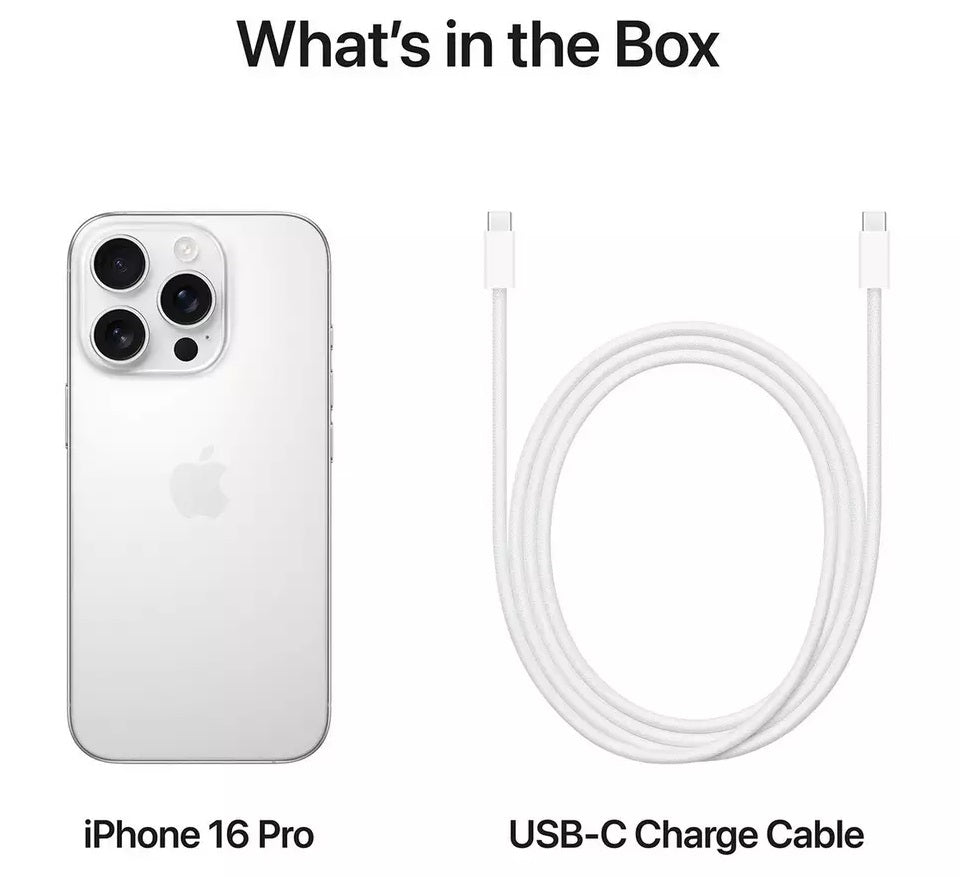Apple iPhone 16 Pro 5G Smartphone 128GB Unlocked SIM-Free - White Titanium - Kazoop 