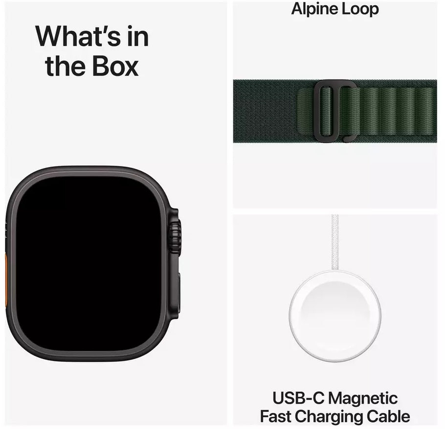 Apple Watch Ultra 2 GPS + Cellular 49mm Large Smartwatch - Black/Dark Green