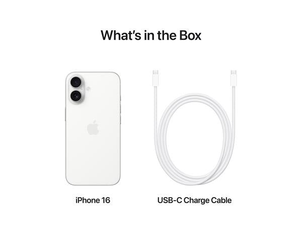 Apple iPhone 16 128GB 5G SIM-Free 6.1" Smartphone Unlocked Dual-SIM - White - Kazoop 