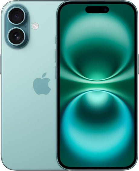 Apple iPhone 16 128GB 5G SIM-Free 6.1" Smartphone Unlocked Dual-SIM - Teal - Kazoop 