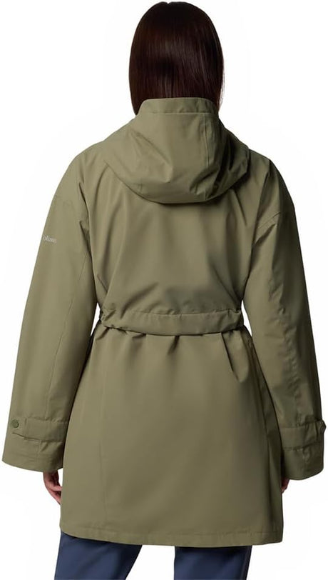 Columbia Women's Here and There III Trench Jacket - Stone Green - Small