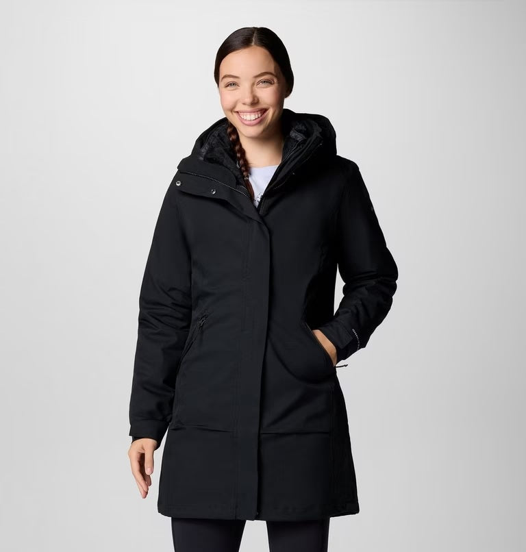 Columbia Women's Pulaski 3-in-1 Waterproof Winter Parka Jacket - Black - L
