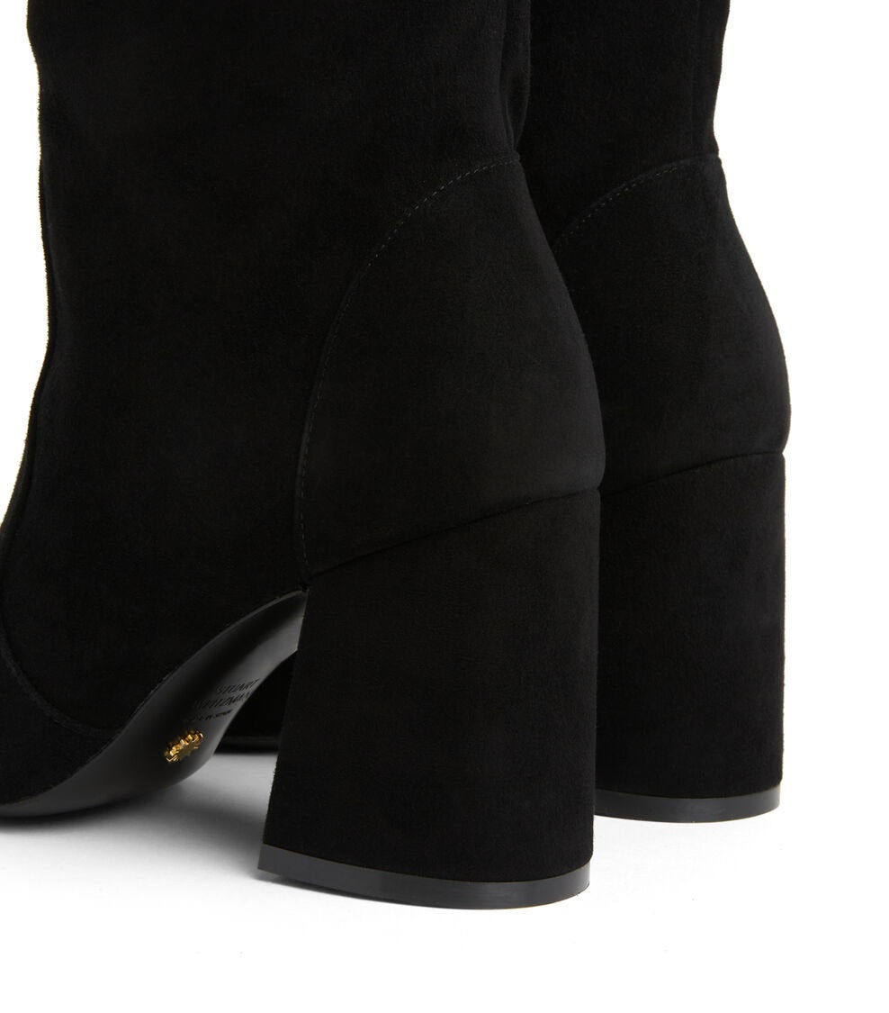 Stuart Weitzman Women's Flareblock 85 Black Suede Knee-High Slouch Boot UK 5