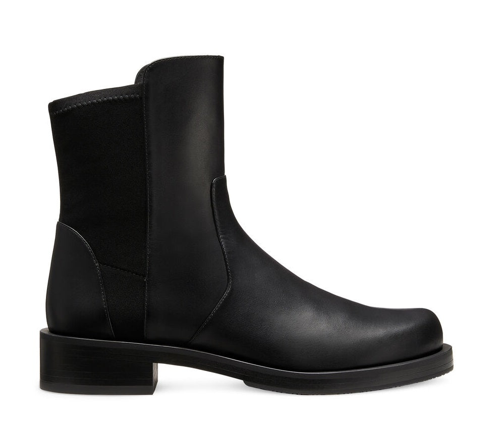 Stuart Weitzman 5050 Bold Bootie Black Women's Leather Ankle Boots EU40/UK7
