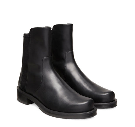 Stuart Weitzman 5050 Bold Bootie Black Women's Leather Ankle Boots EU40/UK7