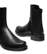 Stuart Weitzman 5050 Bold Bootie Black Women's Leather Ankle Boots EU40/UK7