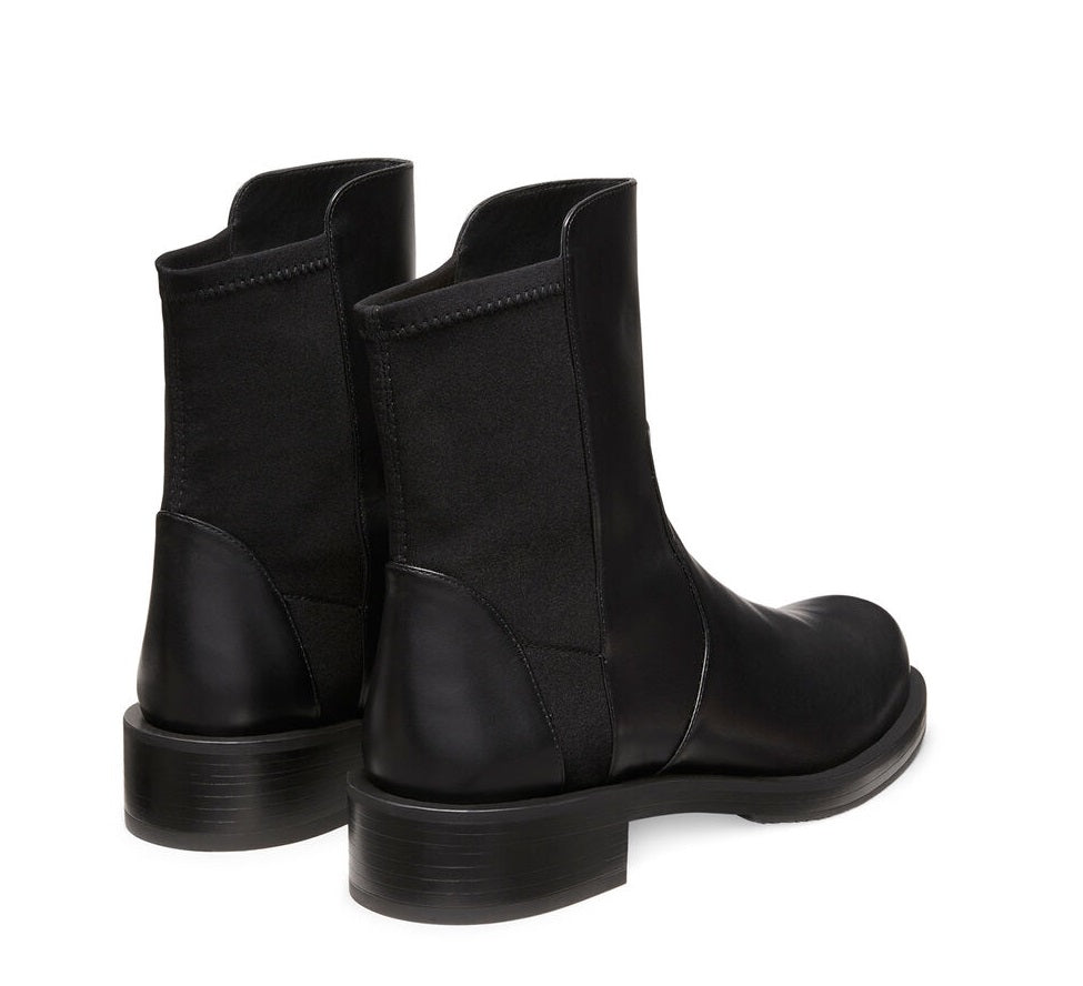 Stuart Weitzman 5050 Bold Bootie Black Women's Leather Ankle Boots EU40/UK7