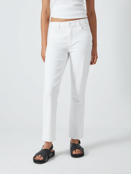 PAIGE Cindy Womens Cotton High Rise Straight Cut Jeans Crisp White - Size 30