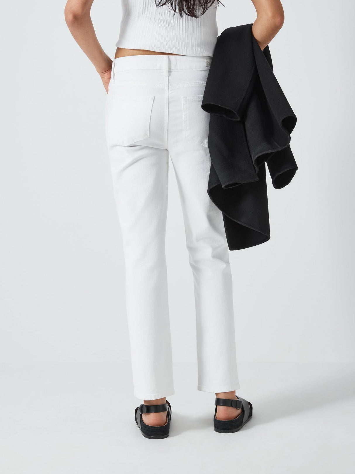 PAIGE Cindy Womens Cotton High Rise Straight Cut Jeans Crisp White - Size 30