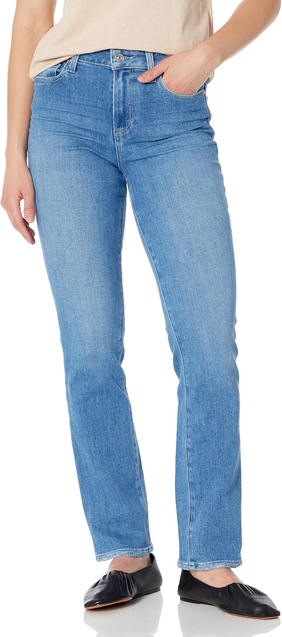 PAIGE Cindy High Rise Stretch Straight Leg Ankle Jeans - Princess - Size 30