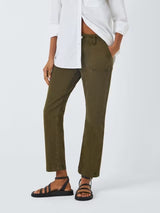 PAIGE Mayslie Women's Straight Leg Ankle Trousers - Vintage Olive - Size 24