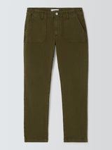 PAIGE Mayslie Women's Straight Leg Ankle Trousers - Vintage Olive - Size 24