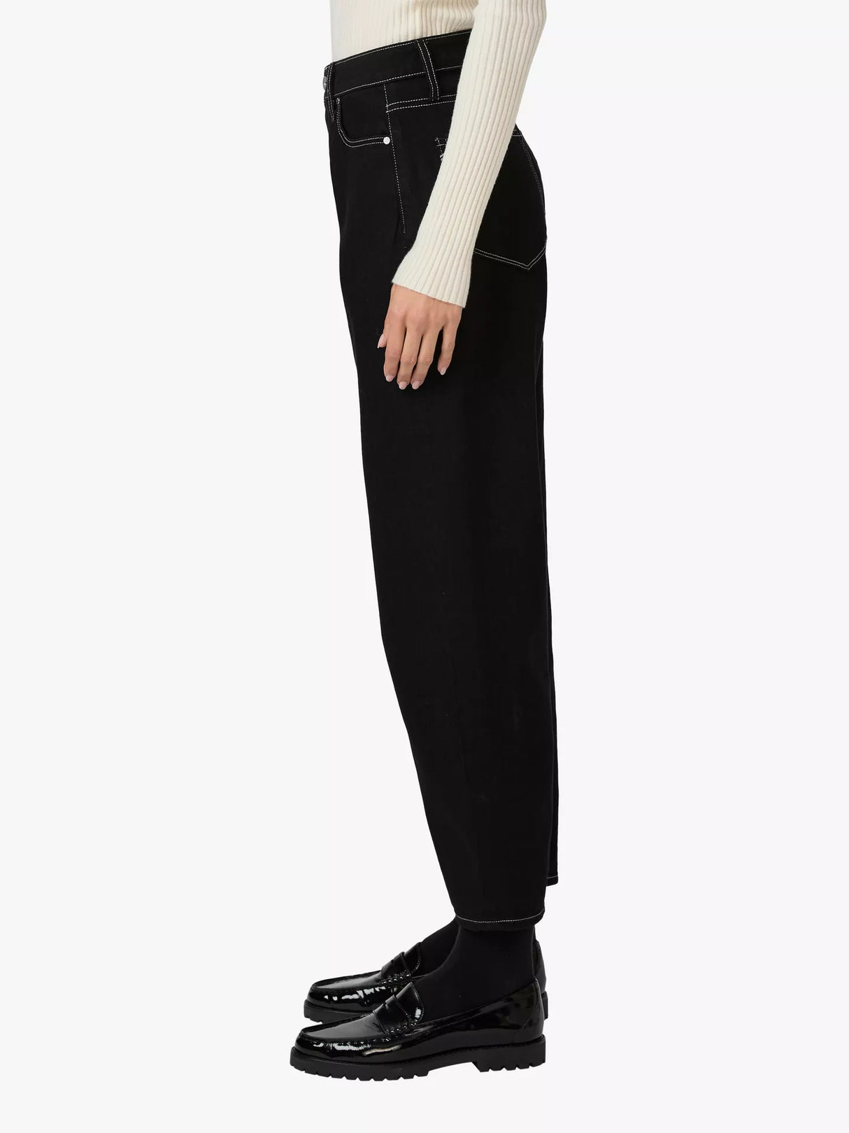 PAIGE Women's Alexis Mid-Rise Twilight Black Straight Ankle Jeans - Size 24