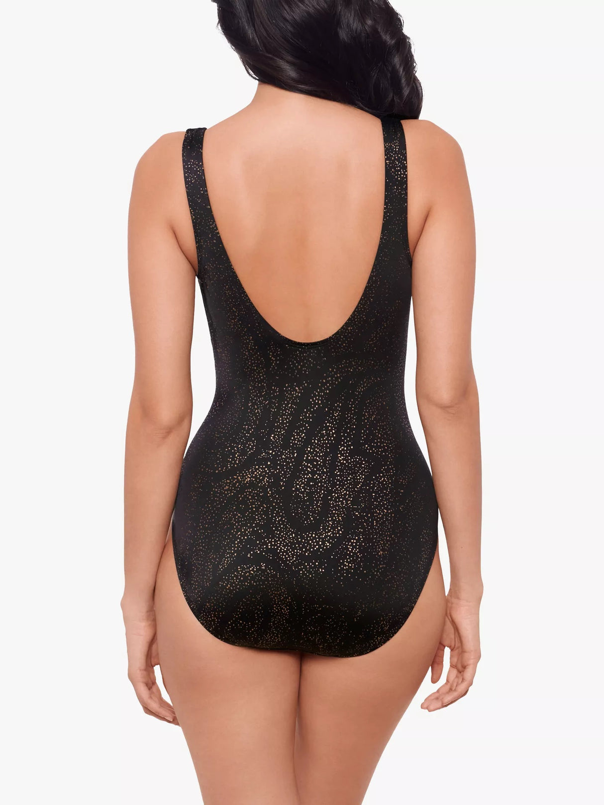 Miraclesuit Brillante Circe Scoop Back One Piece Swimsuit - Black - UK 14