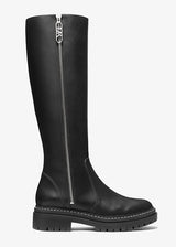 Michael Kors Regan Women's Round Toe Knee High Leather Boots - Black - UK5.5