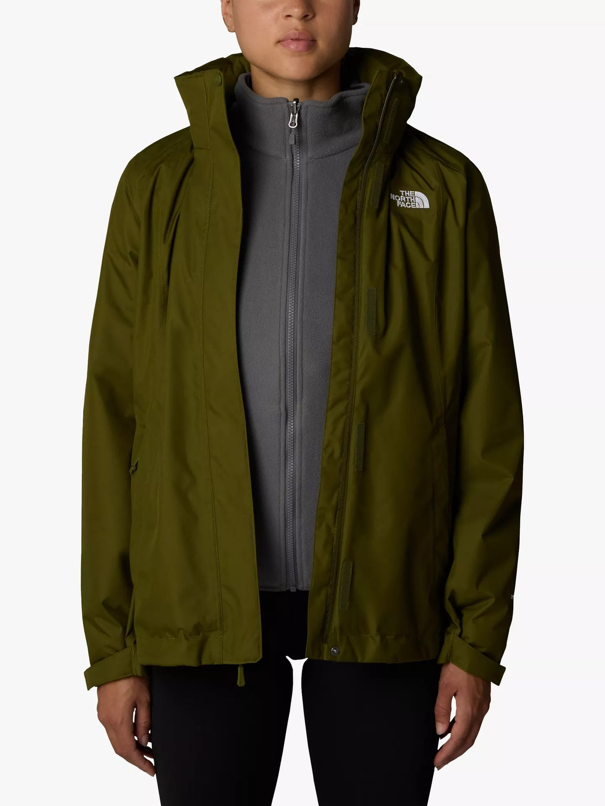 The North Face Evolve II Triclimate 2-in-1 Waterproof Jacket Olive/Pearl - M