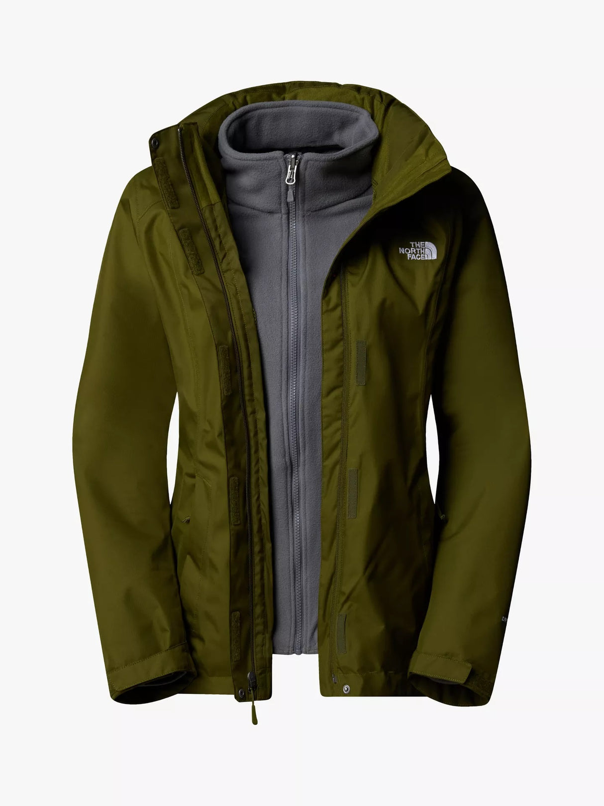 The North Face Evolve II Triclimate 2-in-1 Waterproof Jacket Olive/Pearl - M