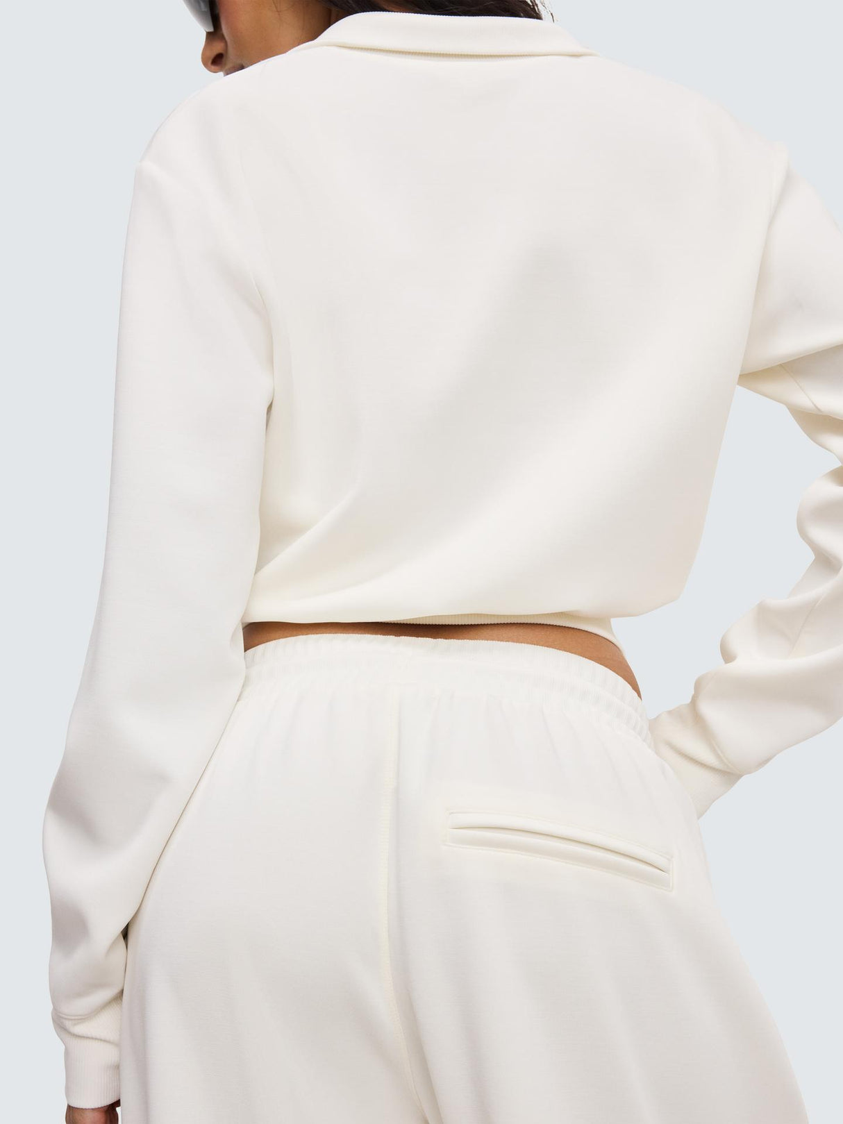 Good American Womens Air Soft Sculpting Relaxed Pants - Size Small - White