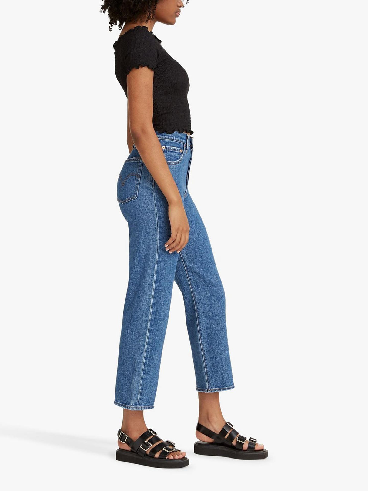 Levi's Women's Ribcage Denim Straight Cut Cropped Jeans - Jazz Pop W32/L29