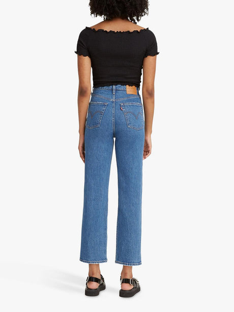 Levi's Ribcage Straight Cut High Rise Cropped Jeans - Jazz Pop - W26/L27