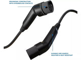 Wottz Type 2 to Type 2 32A 7.4kW EV Charging Cable 5m - Black - Kazoop 