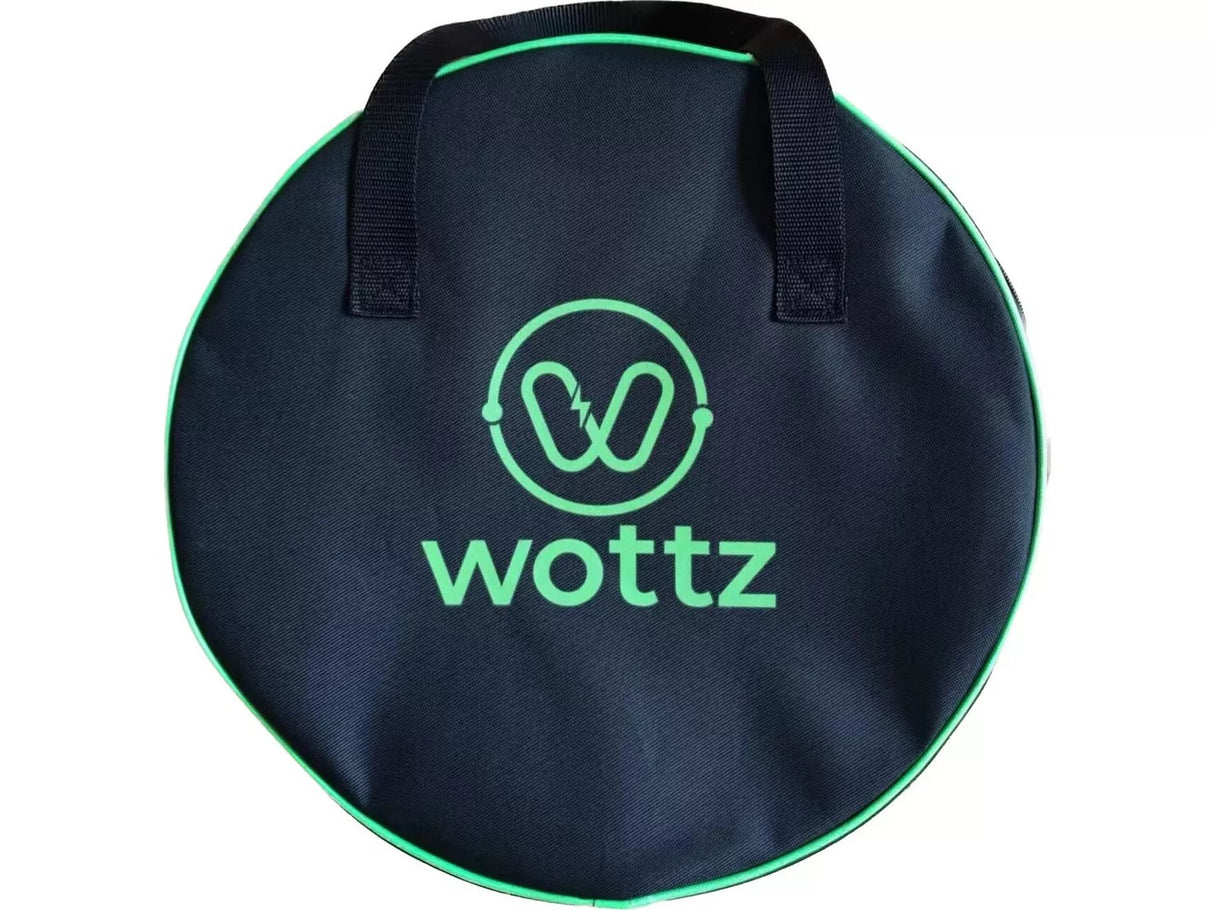 Wottz 3 Phase Type 2 to Type 2 32A / 22kW 5m Electric Vehicle Cable - Black