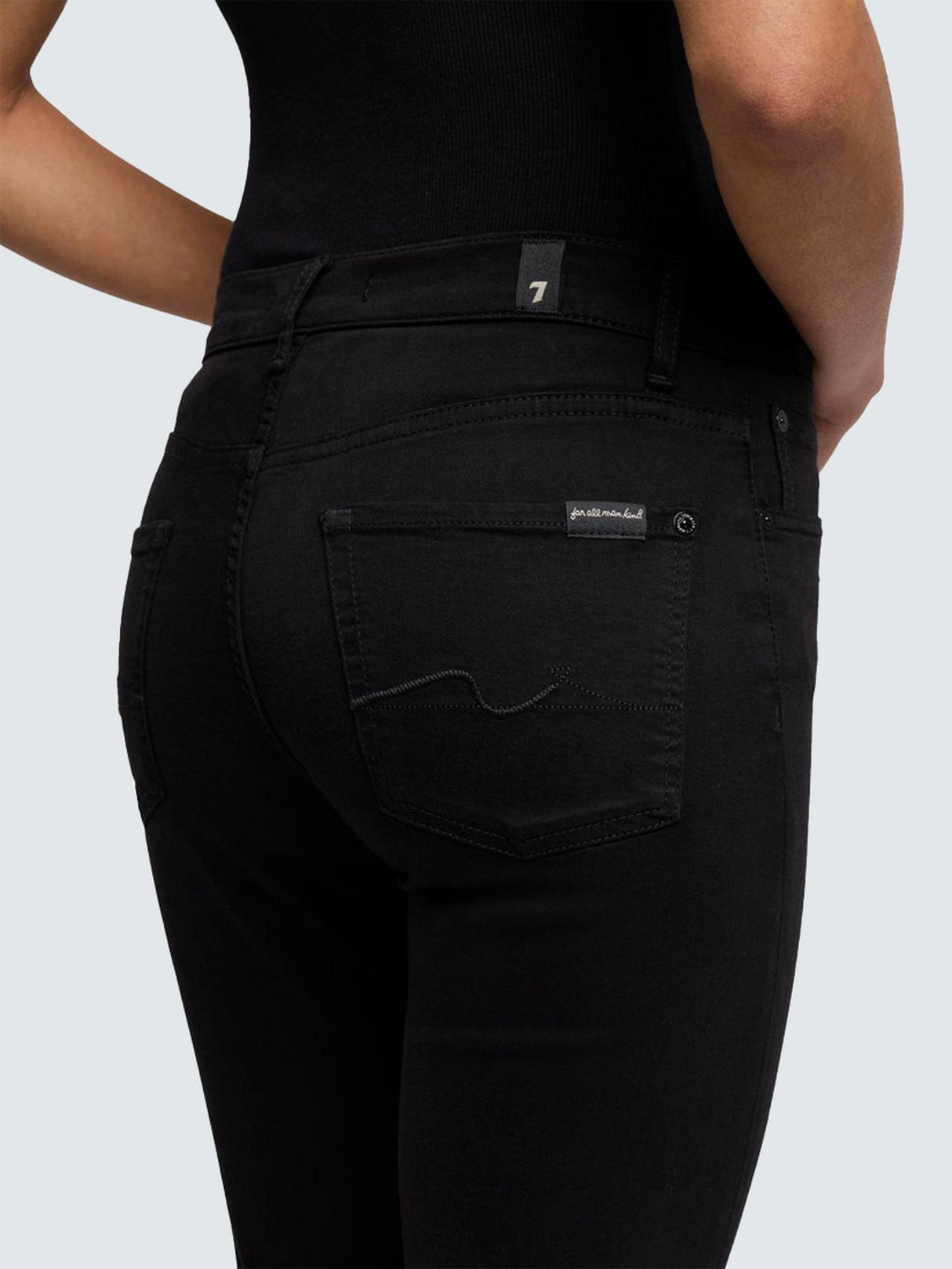 7 For All Mankind Womens B(Air) Bootcut Jeans - Rinsed Black - 32 / UK 14-16