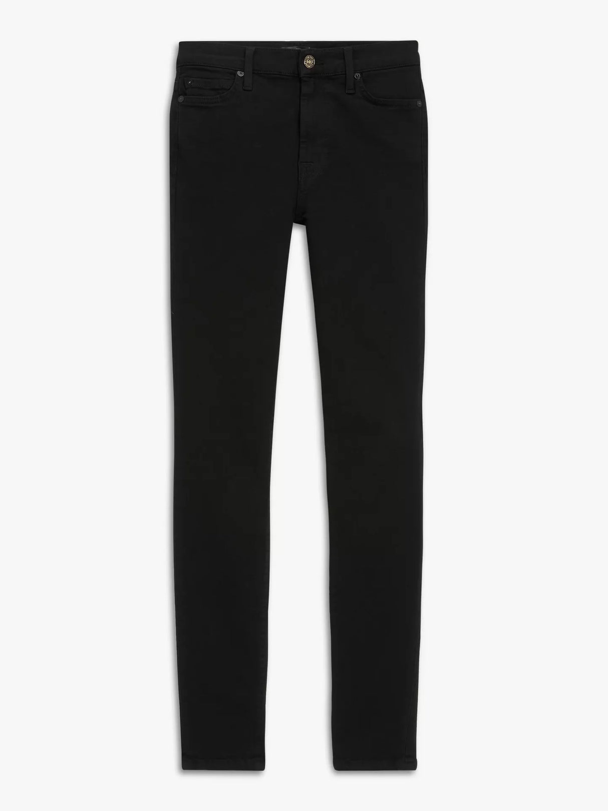 7 For All Mankind Skinny Slim Illusion Luxe Jeans - Rinse Black - Size 25 - Kazoop 