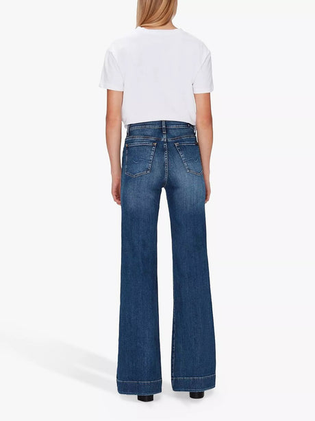 7 For All Mankind Modern Dojo High Rise Flared Jeans - Soho Light - Size 27