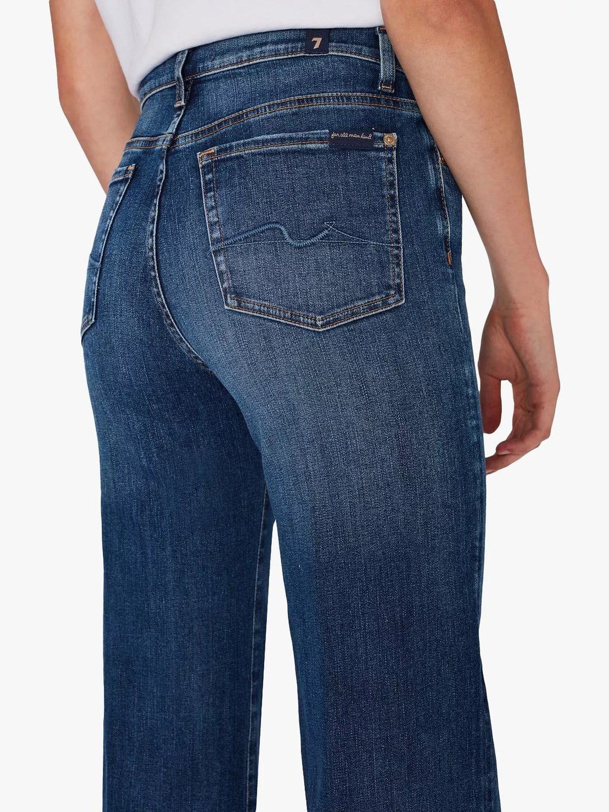 7 For All Mankind Modern Dojo High Rise Flared Jeans - Soho Light - Size 27