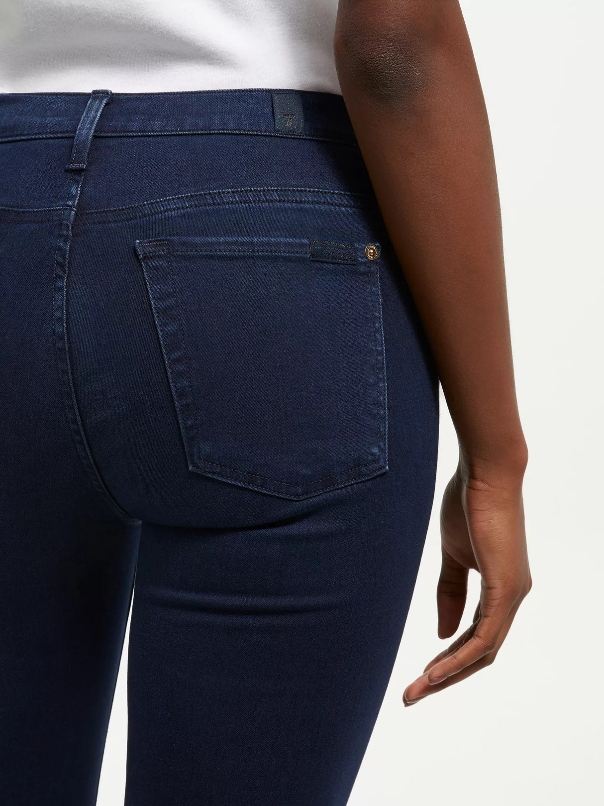 7 For All Mankind High Rise Slim Illusion Luxe Jeans - Rich Indigo - 31/UK14