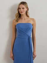 Ralph Lauren Estila Bandeau Neck Sleeveless Maxi Dress - Soft Lazuli - UK 12