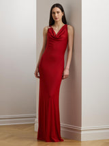 Ralph Lauren Elkanah Clasp Detail Womens Sleeveless Maxi Dress Red - Size 12