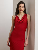 Ralph Lauren Elkanah Clasp Detail Womens Sleeveless Maxi Dress Red - Size 12