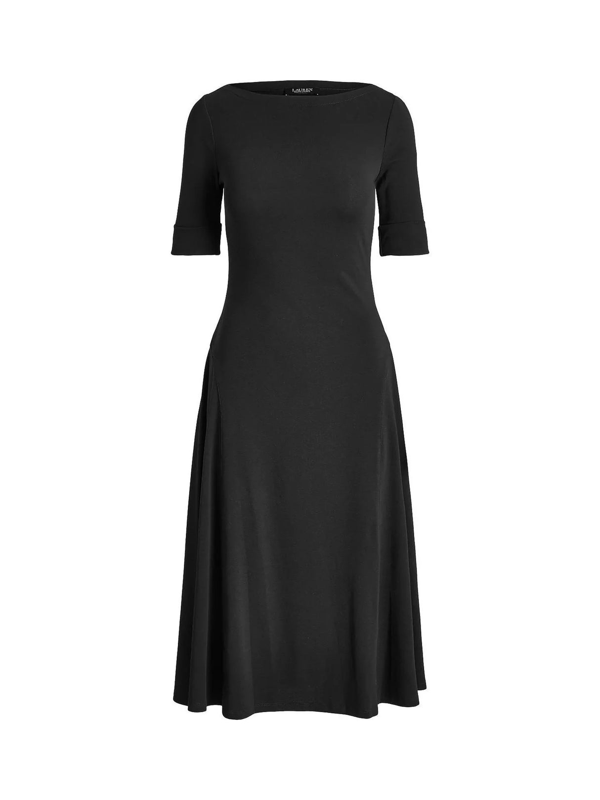Ralph Lauren Munzie Fit & Flare Soft Stretch Cotton Dress - Black - Size S - Kazoop 