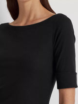 Ralph Lauren Munzie Fit & Flare Soft Stretch Cotton Dress - Black - Size S - Kazoop 