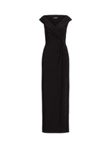 Ralph Lauren Leonidas Floor Length Maxi Dress Column Gown - Black - UK 18