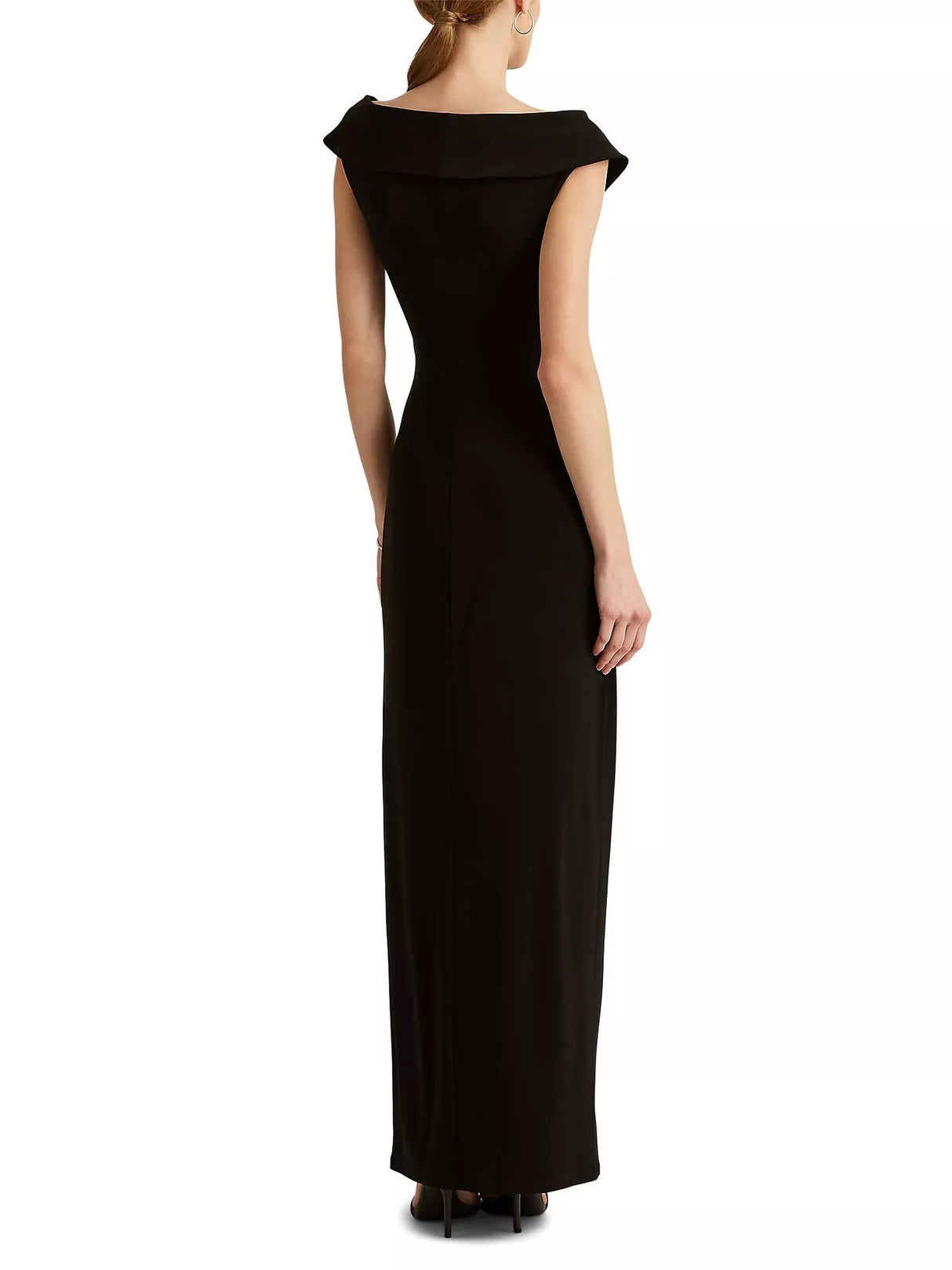 Ralph Lauren Leonidas Floor Length Column Womens Gown Dress Black - Size 12